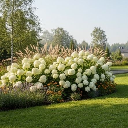 Blomsterremsa med hortensior